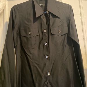 Authentic GUCCI 100% Seta Silk button down- size38